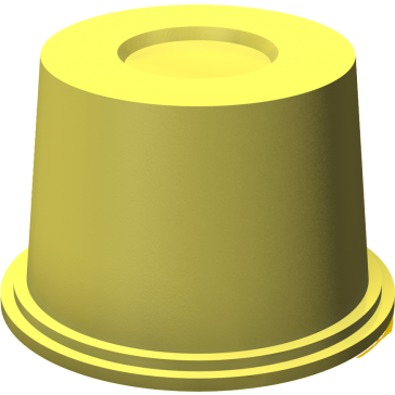 Konische Universalstopfen -kappen, gelb Material: PE weich (LDPE) Farbe: gelb RAL 1016