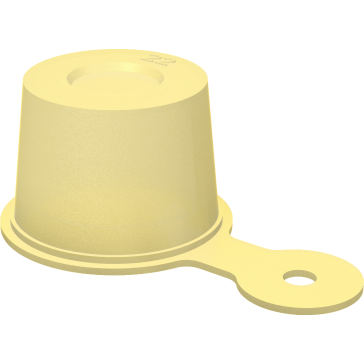 Hutstopfen mit Lasche für Innengewinde und Bohrungen Material: PE weich (LDPE) Farbe: natur