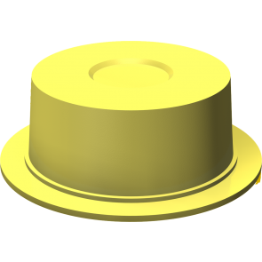 Hutstopfen mit breitem Rand für Innengewinde und Bohrungen Material: PE weich (LDPE) Farbe: gelb ähnlich RAL 1016
