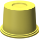 Konische Universalstopfen -kappen, gelb Material: PE weich (LDPE) Farbe: gelb RAL 1016