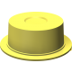 Hutstopfen mit breitem Rand für Innengewinde und Bohrungen Material: PE weich (LDPE) Farbe: gelb ähnlich RAL 1016