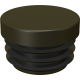 Lamellenstopfen, rund für Rundrohre Material: PE weich (LDPE) Farbe: schwarz ähnlich RAL 9005
