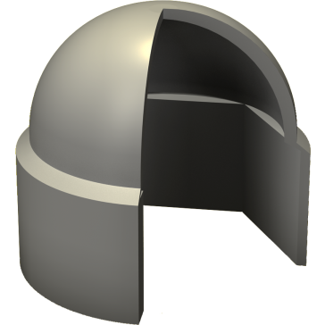 Hexagon protection cap, grey
for the coverage of cover nuts and heagon screws

Material: PE soft

Colour: grey similar to RAL 7035