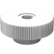 Knurled nut,  with fine knurling

flat form, similar to DIN 467 and 
high form similar to DIN 466

Material: polyamide 6.6 (PA6.6)

Colour:   white similar to RAL 9010